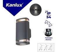 Lampe de façade W EL 2GU10 G 2xmax 10W IP54 ZEVI 38887