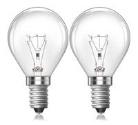 Lampe de four G45 E14, Intensité Variable Blanc Chaud 2700K, 230V, Petite Ampoule Vis Edison E14 pour Lumière Décorative et Lampe à Cire Fondue, 2 Pièces