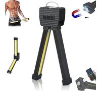 Lampe de gymnastique pour poser, lampe de pose LED magnétique portable étanche pour salle de sport, lampe de travail pliable à 180 degrés avec crochet pour jardinage en plein air, LED étanche 7ème