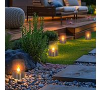 Lampe De Jardin À LED Avec Effet De Flamme, Bougie D'Extérieur, 4X