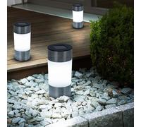 Lampe De Jardin À Panneau Solaire LED, Lampe De Cheminée, Ensemble De 3