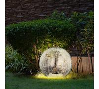 LED lampe solaire plug-in boule spotlight crackle sol spike lampe en verre éclairage extérieur
