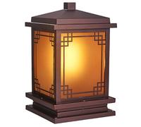 Lampe de Jardin Décorative Extérieure Sur Colonne, Phare, Capuchon En Alumipour Poteau de Clôture, Étanche, Lanterne Sur Piédestal Pour Allée, Terrasse, Jardin, Lot de 1/30 Cm