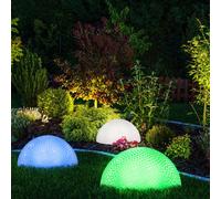 Lampe de Jardin D'Extérieur LED Sphérique Demi-Boule Décorative 3er Set