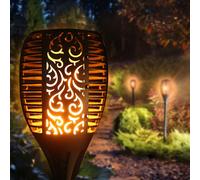 Lampe de jardin Éclairage solaire LED Effet flamme 96 diodes GreenBlue GB 156.