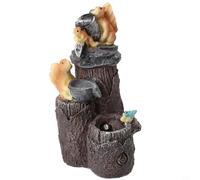 Lampe de jardin en forme d'écureuil avec énergie solaire en résine pour décoration de terrasse et veilleuse intérieure (écureuil solaire)