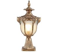Lampe de jardin étanche en verre, style européen, en aluminium, bronze huilé, luminaire mural, idéal pour une villa, un jardin, une pelouse, un porche, une cour, un parc, une colonne, un lampadaire,