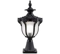 Lampe de jardin étanche en verre, style européen, en aluminium, bronze huilé, luminaire mural, idéal pour une villa, un jardin, une pelouse, un porche, une cour, un parc, une colonne, un lampadaire,