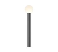 Lampe De Jardin IP54 80 Cm Haute Gris Blanc E27 Boule Abat-Jour Extérieur