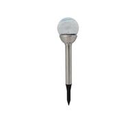Lampe de jardin LED énergie solaire avec socle en acier inoxydable - couleurs changeantes