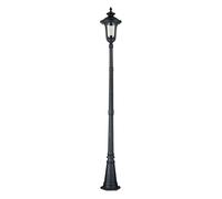 Lampe De Jardin Rustique À Poteau 246,5 Cm Noir IP44