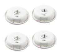 Lampe de Jardin Solaire,KINGCOO 8cm Panneau Solaire avec Ampoule LED Remplacement du Couvercle Lampe de Table DIY Extérieure de Lanterne (4PCS)