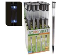 Lampe de jardin solaire RVS 70 cm chrome
