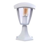 Lampe de jardin sur pied blanche Fox 1xE27