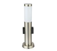 Lampe de jardin sur pied en acier inoxydable LED 7 watts IP44 2x prises de distribution d'alimentation