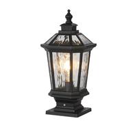 Lampe De Jardin Vintage Pour Allée De Patio Lampes D'extérieur En Aluminium Moulé Sous Pression Lampe Décorative De Poteau Pour Clôture Chinoise Lampe De Poteau Rétro Européenne Avec Abat-jour KNBVFHG