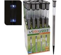 Lampe de jardinage Pro Garden Solar en acier inoxydable 70cm G