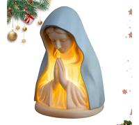 Lampe de la Vierge Marie - Figurine lumineuse de prière de dévotion - Lampe de Noël - pour maison, Noël, anniversaire, crèche, collège, chambre, décoration