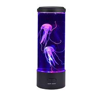 Lampe de lave de méduse colorée à LED avec télécommande et 7 effets de lumière changeants de couleur, lumière de réservoir d'aquarium de méduses simulation adaptée à la décoration de bureau à domicile