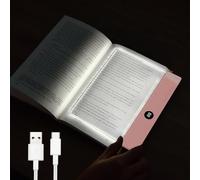 Lampe de lecture, 3 couleurs de lumières LED plates pour les livres au lit avec fonction mémoire, minuterie de gradation, lampe de lecture rechargeable, lampes de chevet pour les amoureux de livres
