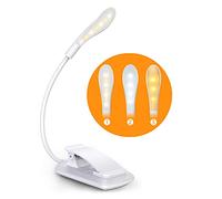 Lampe de Lecture, 7 LED Liseuse Lampe Clip Rechargeable, 360° Cou Flexible, 3 Température de Couleur & 3 Niveaux de Luminosité, Interrupteur Tactile, Mini Veilleuse pour Nuit, eReaders, Voyage
