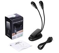 Lampe de lecture à 14 LED, rechargeable par USB, avec 3 modes de luminosité pour le soin des yeux, lampe de lecture flexible avec 9 modes d’éclairage, 2 têtes pour lecture au lit