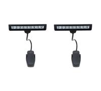 Lampe de lecture à 9 LED, 2 x, clip de bureau pour piano, pupitre, noir