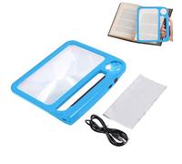 Lampe de lecture à LED grossissante - 20 x 18 cm Cadre en acrylique ABS recharge USB, antireflet confortable, portable, mode jour et nuit | Étudiants étudiants adultes professionnels maison voyage
