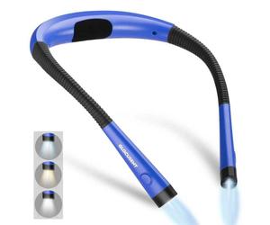 Lampe de lecture à Led rechargeable pour le cou | Glocusent - bleu