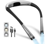 Lampe de lecture à Led rechargeable pour le cou | Glocusent - gris
