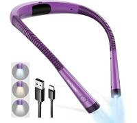 Lampe de lecture à Led rechargeable pour le cou | Glocusent - mauve