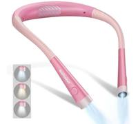 Lampe de lecture à Led rechargeable pour le cou | Glocusent - rose