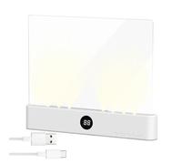 Lampe De Lecture De Livre - Panneaux Transparents À Intensité Variable 3 Couleurs | Lampes De Lecture Pour Lire La Nuit, Lampe De Livre À Panneau LED Rechargeable Pour Femmes Et Hommes, Veilleuse De V