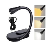 Lampe de lecture de livre rechargeable - Modèle de charge USB avec support et clip pour la maison, les voyages, l'extérieur, la pendaison de crémaillère, la chambre à coucher Zorq