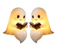 Lampe De Lecture FantôMe D'Halloween, Lampe FantôMe Led D'Halloween, Mini Veilleuse FantôMes Halloween, Ornements FantôMes Led, Jolie DéCoration D'Halloween Pour Les Bureaux Et Les Chambres (14cm x2)