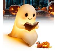 Lampe de Lecture Fantôme, Lampe de Lecture Fantôme Mignonne ，Veilleuse Halloween Fantôme,Lampe de Chevet LED 3D Halloween,Convient pour Fêtes Chambres (Grand& Petit) [Classe énergétique A] (1 pcs)