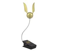 Lampe de Lecture Golden Snitch avec Clip Lumi - Marchandise Officielle Harry Potter, Lampe de Livre à Clip pour Lecture Nocturne Fonctionne sur Piles, Doré