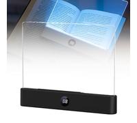 Lampe de Lecture, Lampe de lecture LED intelligente, Lampe de Livre Plate, Veilleuse de Protection des Yeux avec 3 Couleurs et Minuterie, Réglage de la Luminosité, Alimentée par Batterie (Noir)