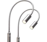 lampe de lecture LED 3W Lampe de chevet Lampe de lecture à intensité variable Lot de 2 chromes