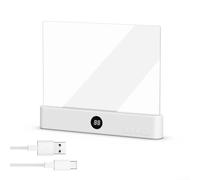 Lampe de lecture LED compacte et intelligente avec technologie Eye Comfort, batterie rechargeable 1200 mAh et luminosité à intensité variable pour une utilisation nocturne (blanc)