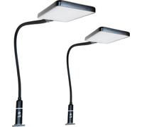 lampe de lecture LED flexible 4W lampe de chevet noir set de 2 pièces noir