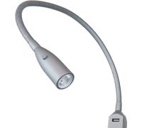 Lampe de lecture LED flexible incl. fonction de recharge USB Alu gris argenté 1 set gris argenté