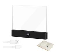 Lampe De Lecture LED Intelligente Avec Coffret À Trésors, Éclairage De Page De Livre À Intensité Variable Avec 3 Couleurs Et Minuterie, Panneau Lumineux LED Portable Pour Lire À Plat(Noir)