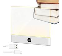 Lampe de lecture LED intelligente, Panneau de Lampe de Lecture à LED, Panneau plat clair protecteur des yeux avec 3 couleurs et minuterie, Lampede page de livre pour la Lectureau lit, Voiture
