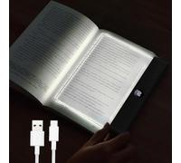 Lampe de Lecture LED Plate, 3 Couleurs avec Fonction MéMoire, Minuterie et Variateur, Lampe de Chevet Rechargeable, IdéAl pour Les Amoureux des Livres,GarçOns,Filles,Femmes,Hommes (Noir)