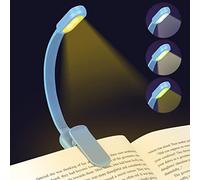 Lampe de Lecture, Liseuse Lampe Clip USB Rechargeable, 3 Modes Protection des Yeux(Blanc/Chaud/Blanc Chaud)360°Cou Flexible Liseuse Lampe Clip Respectueuse des Yeux pour Lire au Lit,Enfant,Kindle,Bleu