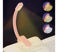 Lampe de Lecture, Liseuse Lampe Clip USB Rechargeable, 3 Modes Protection des Yeux(Blanc/Chaud/Blanc Chaud)360°Cou Flexible Liseuse Lampe Clip Respectueuse des Yeux pour Lire au Lit,Enfant,Kindle,Rose