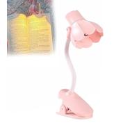 Lampe De Lecture Mignonne En Forme De Fleur Pastel, Veilleuse Fleur Portable Pour Lit, Lampe De Lecture Réglable À 180 °, Veilleuse Pour Le Soin Des Yeux (Rose)