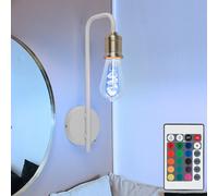 Lampe de Lecture Murale Applique Dimmable Télécommande RGB LED Chevet Blanc