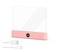 Lampe de lecture plate LED transparente rechargeable avec 3 couleurs et minuteur, panneau à intensité variable, lampe de plaque pour livre pleine page pour lire au lit à la tombée de la nuit, cadeau